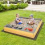 Children's sandbox, with play kitchen, 135 × 125 × 20 cm