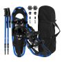 Snowshoe set, with hiking pole, Blue, 63 × 21 cm