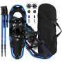 Snowshoe set, with hiking pole, Blue, 53 × 21 cm