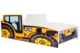 Children's bed Farmi with mattress 145 cm x 74 cm x 49 cm, yellow tractor