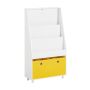 Children's shelf 60x25x110cm., white/yellow