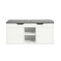 Hallway bench 34x48x100cm., white/gray