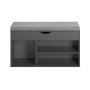 Hallway bench 80x31x48cm., dark gray/gray color