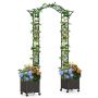 Garden arch, 2 self-watering boxes, 207 × 40 × 250 cm