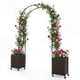 Garden arch, with 2 self-watering pots, 203.2 × 40.6 × 231.1 cm