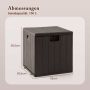 Garden storage box, 106 l, Brown, 127 × 73 × 64 cm