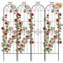 Dārza režģi VEVOR EKHPJ220-4, 4 gab, Melna, 52,5 × 220 cm