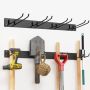 Garden tool holder, with 4 pairs of hooks, 91 × 22 × 7.5 cm