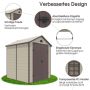 Garden tool shed, Sand/brown, 192.5 × 191 × 227 cm
