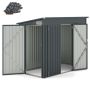Garden storage shed, Double doors, Grey, 235 × 117 × 185 cm