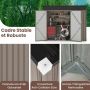 Garden storage shed, Double doors, Brown, 235 × 117 × 185 cm