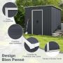 Garden storage shed, Sliding door, 213.36 × 182.88 × 106.68 cm