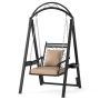 Garden swing, 2 tables, Black, 102 × 179 × 112 cm