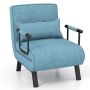 Sofa bed, 4-in-1, 6 backrest positions, Blue, 184 × 65 × 29 cm