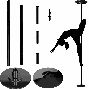 Dance pole, rotating and static