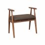 Hallway bench with padding, brown