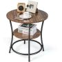 Side table, 2-tier, Brown/oak, 55 × 56 cm