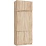Шкаф AkordV2 S90, 6 дверей и 6 полок, коричневый, 90 × 235 × 51 см