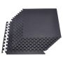 Набор спортивных матов VEVOR HRD-XJD6614-12BK, 12 шт, 600 × 600 × 14 мм