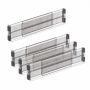 Система разделителей для ящиков Relaxdays, 8 шт, Прозрачный, 8 × 28–53 × 2,5 см