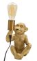 Galda lampa Monkey, Zeltaina, 17 × 25 × 14,5 cm