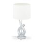 Galda lampa Relaxdays 10032239.0, E27, sudraba/balta, Ø 25 × 50 cm