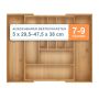 Лоток для столовых приборов Relaxdays, 7–9 отделений, 47,5 × 5 × 38 см