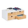 Galda organizators Relaxdays, 4 atvilktnes, 33 × 14 × 21 cm