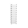 Plastic shoe rack, 10 compartments, white