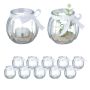Стеклянные подсвечники Relaxdays, 12 шт, 7,5 × 7,5 см