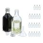Stikla pudelītes Relaxdays, 20 gab., pa 50 ml, 10 × 3,5 × 3,5 cm