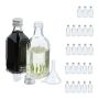 Stikla pudelītes Relaxdays, 25 gab., pa 50 ml, 10 × 3,5 × 3,5 cm
