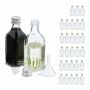 Stikla pudelītes Relaxdays, 30 gab., pa 50 ml, 10 × 3,5 × 3,5 cm
