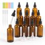 Stikla pudelīšu komplekts Relaxdays, 12 gab., 100 ml, Ø 4,5 × 14 cm