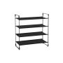 Fabric shoe rack, 4 levels LSO04BK