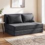 Folding sofa bed, 3 in 1, 2 cushions, Grey, 82 × 103 × 58 cm
