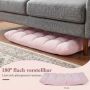 Folding floor armchair, 14-position backrest, Light pink, 66.5 × 53 × 53 cm