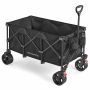 SONGMICS Folding Trolley, 200 l, Black, 100 × 98 × 52 cm