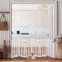 Dog Playpen, 6-piece, White, 203 × 1.5 × 89 cm