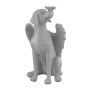 Suņa eņģeļa statuja Relaxdays, Pelēka, 11 × 20 × 11 cm