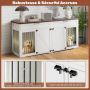 Dog Cage, With Removable Partition and 2 Drawers, 182.88 × 58.42 × 86.36 cm