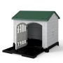 Dog House, 3 Windows, Green, 75 × 58 × 65 cm