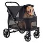 Dog Stroller, 40 kg, Black, 96 × 71 × 102.5 cm