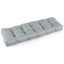 Bench cushion, quilted, black/beige/gray, 132.08 × 49.53 × 15.24 cm