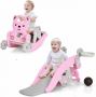 Rocking horse and slide, 4 in 1, pink/blue, 105 × 71 × 57 cm
