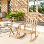 Rocking chair, with folding table, 94 × 111.8 × 67.3 cm