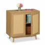 Шкаф для гостиной Relaxdays 10050456.0, 2 регулируемых отделения, Коричневый, 80 × 80 × 40 см