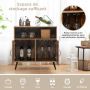 Living room cabinet, 2 doors and open shelf, 76 × 78 × 40 cm