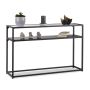 Viesistabas galds Relaxdays 10023143, ar plauktu, Melna, 110 × 70,5 × 30 cm