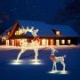 Lighting Christmas Deer Decoration, 50 LED Lights, 52 × 20 × 88 cm